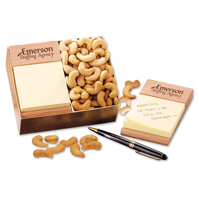 Post-it® Note Holder with Extra Fancy Jumbo Cashews