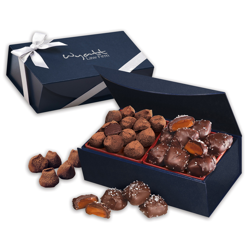 Chocolate Sea Salt Caramels & Cocoa Dusted Truffles