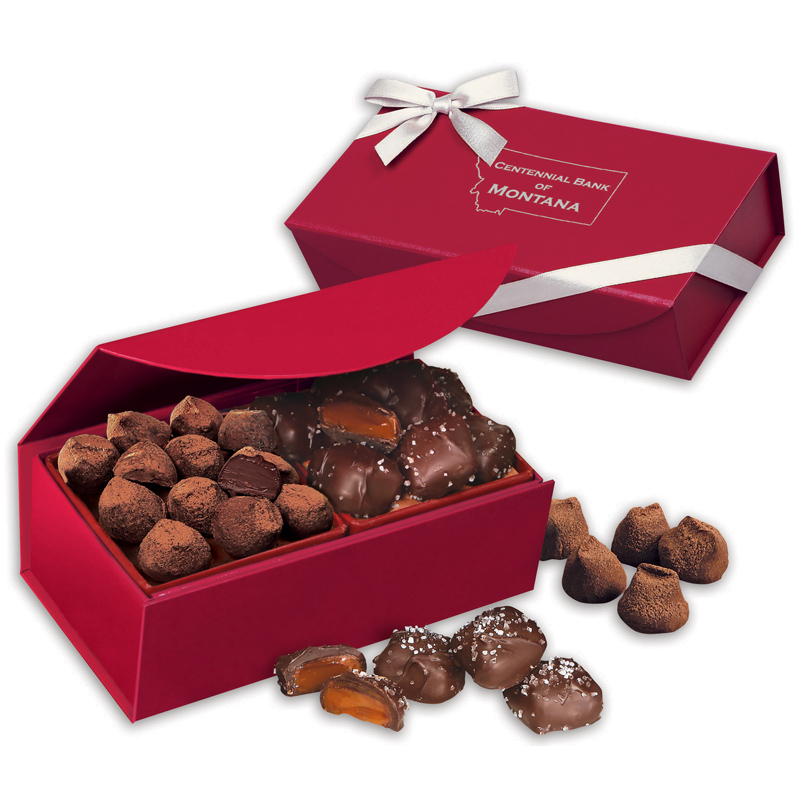 Chocolate Sea Salt Caramels & Cocoa Dusted Truffles