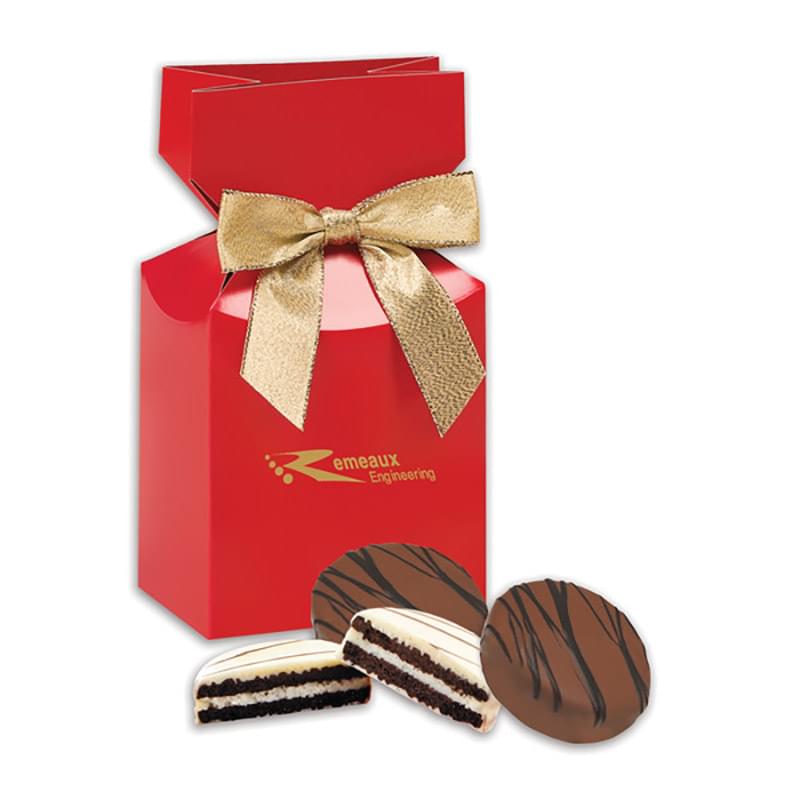 Chocolate Covered Oreo&reg; Cookies in Red Premium Delights Gift Box