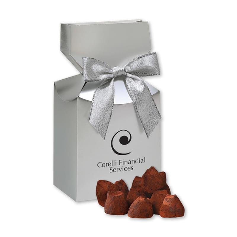 Cocoa Dusted Truffles in Silver Premium Delights Gift Box