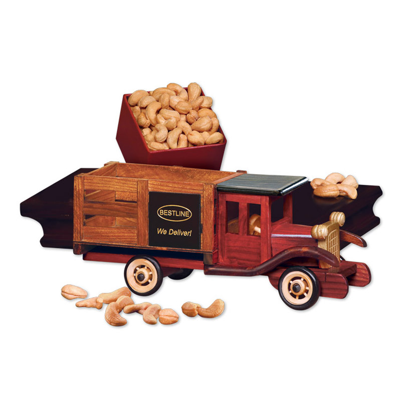 Classic Wooden 1925 Stake Truck with Jumbo Cashews