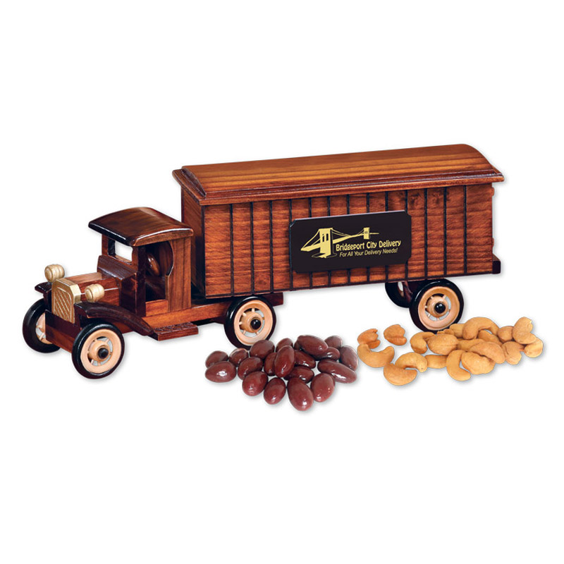 1930-Era Tractor-Trailer Truck with Chocolate Covered Almonds & Extra Fancy Jumbo Cashews