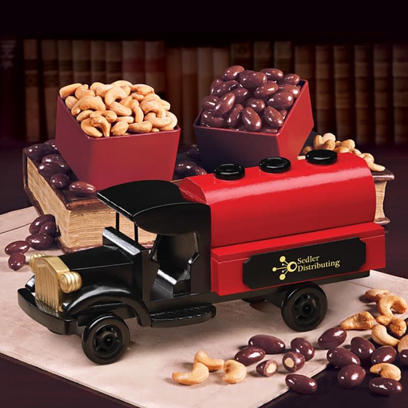 1920-Era Tank Truck with Chocolate Almonds & Extra Fancy Jumbo Cashews