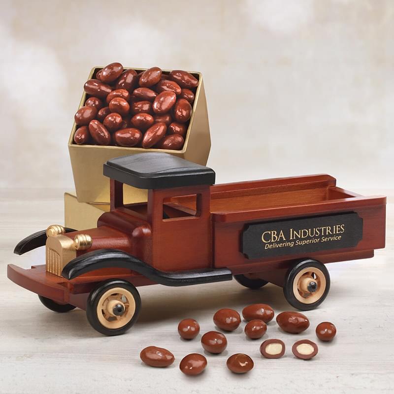Vintage Pick-up Truck with Milk Chocolate Almonds