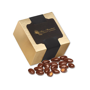 Chocolate Covered Almonds in Gold Gift Box
