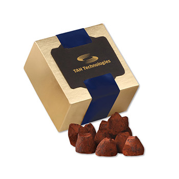 Cocoa Dusted Truffles in Gold Gift Box