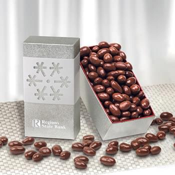 Chocolate Covered Almonds in Snowflake Gift Box