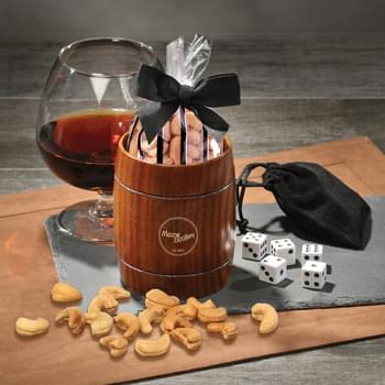 Classic Whiskey Barrel Cup with Extra Fancy Jumbo Cashews
